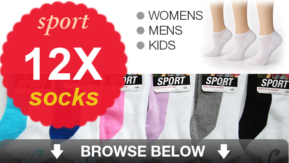 Visit 12x Quality Cotton Blend Ankle Sport Socks