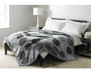 Visit Bambury Mink Blanket - Silver Circles