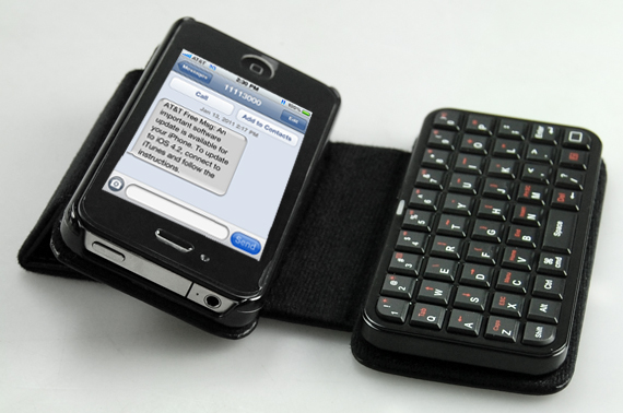 Visit Mini Bluetooth Wireless Keyboard with Case for iPhone4