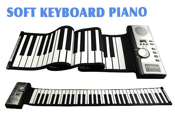 Visit Roll Up Soft Keyboard Digital Electronic Piano with 61 Keys