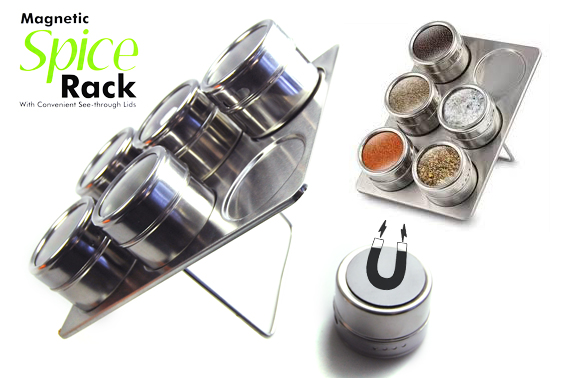 Visit Magnetic Stainless Steel Spice Rack