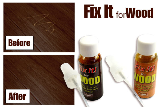 Visit Fix It! for Wood - Just Spray It On And The Scratch Is Gone!
