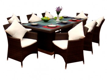 Visit The Elegance 9 peice Dining Setting - Rectangle