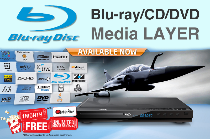 Visit LASER Blu-Ray DVD CD Media Player