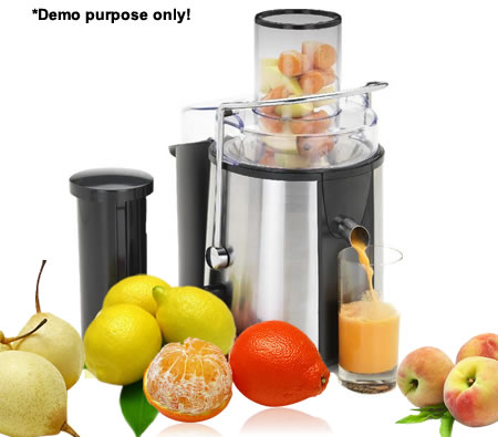 Visit Stainless Steel 850W Whole Fruit Juicer Machine with Micro-Mesh Filter