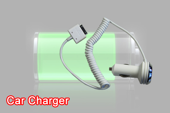 Visit iPhone iPod Car Charger Cable 10-30V Input 5V 1000mA Output
