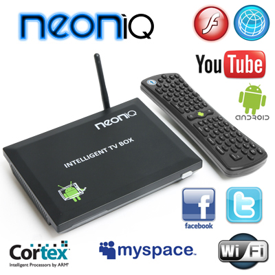 Visit neoniQ Intelligent Android TV Box w Wireless Mouse