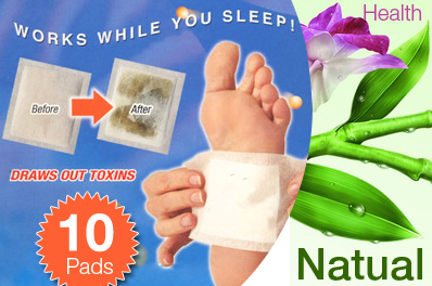 Visit Detox Foot Pads (10 Pads) - Based on Ancient Japanese Reflexology