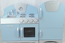 Visit Blue Wooden Retro Toy Kitchen Set