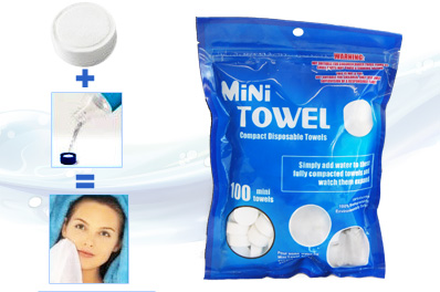 Visit 100 Pieces Disposable Mini Instant Towel Tablet