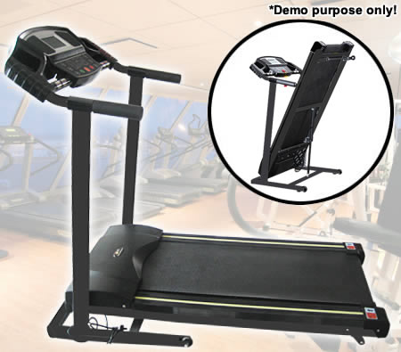 Visit Electric Treadmill 2.0HP Running Belt with Heart Rate Monitor & Built-In Speakers - Black