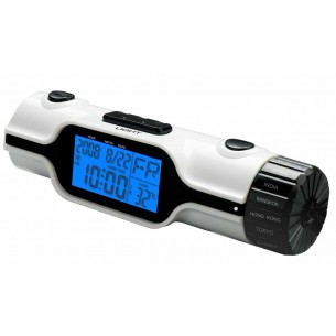 Visit World Time Alarm Clock with LED torch