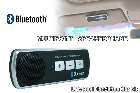 Visit Multipoint Universal Bluetooth Handsfree Speakerphone Car Kit for Mobile Phones