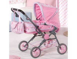 Visit Baby Born - Deluxe Pram with Detachable Carrier