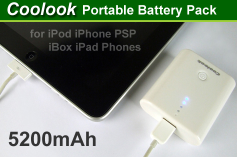 Visit Quality COOLOOK High Capacity Rechargeable Portable Multi-Charger 5200mAh