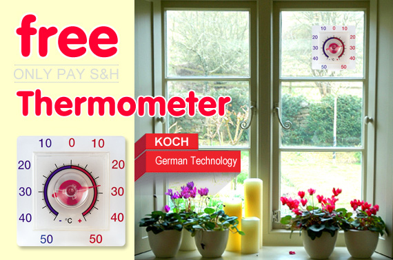 Visit KOCH Outdoor Thermometer with Suction Cup