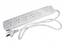 Visit 6 Socket Power Board with Overload Protection