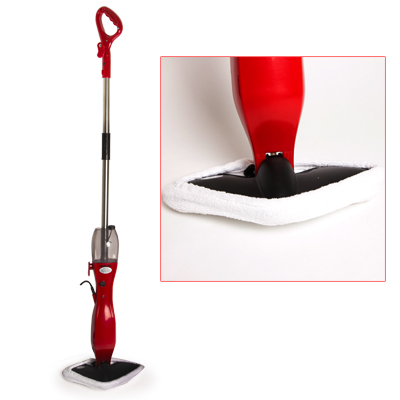 Visit 870W Red Steam Cleaner Mop 2x Microfibre Cloths