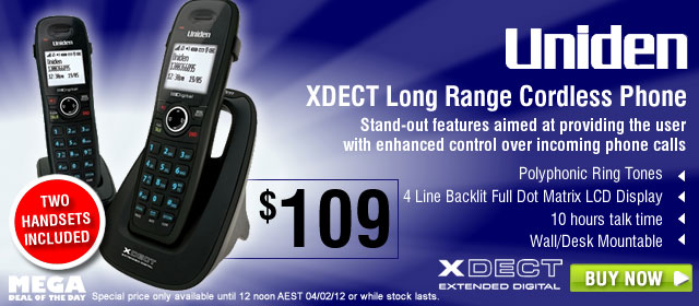 Visit Uniden XDECT8015+1 XDECT Long Range Cordless Phone