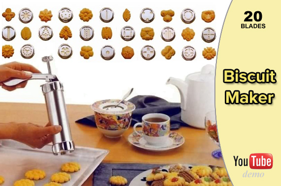Visit Quality Biscuit / Cookie Press with 20 Blades