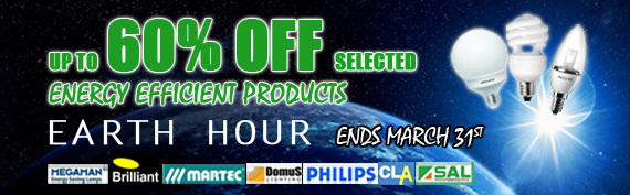 Ozlighting coupons: Earth Hour Sale