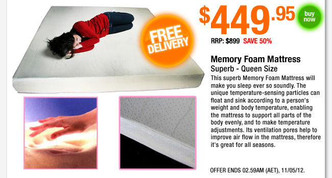 Visit Memory Foam Mattress - Queen