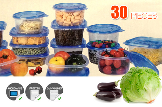 Visit 30 Piece Disposable Food Storage Set with Lids