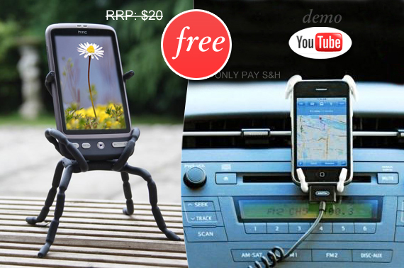 Visit Spider Holder for iPhone, Camera, MP3 Player, GPS, Drink and More