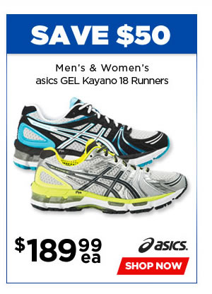 Amart AllSports coupons: $50 off  KAYANO 18 shoes