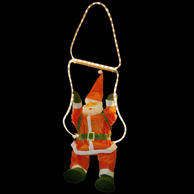Visit Christmas Light Decoration - Santa on Swing - 3m Rope Light
