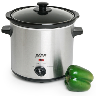 Visit Slow Cooker - 3.5L with Glass Lid, Heat Settings and Ceramic Insert Pot