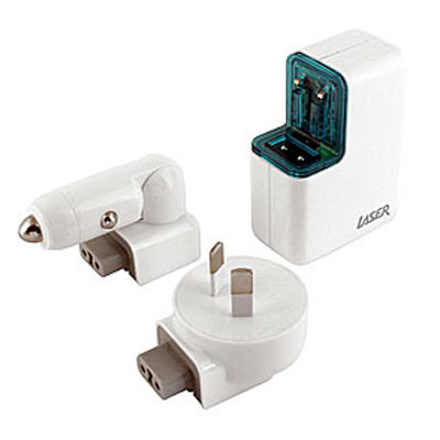 Visit USB Charger with Dual Ports and Car Adaptor