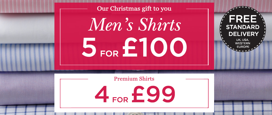 TM Lewin UK coupons: 5 Men's Shirts for £100