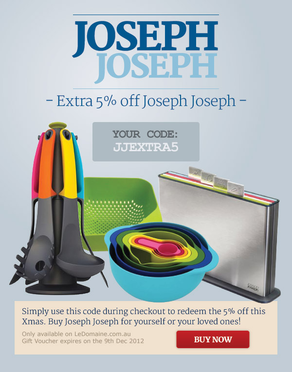 Le Domaine coupons: 5% off Joseph Joseph Kitchen & Dining