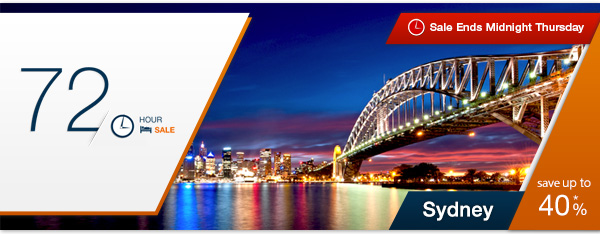 Expedia coupons: Sydney 72 hour sale