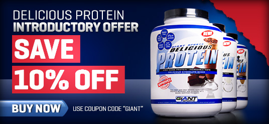 Nutrition Warehouse coupons: 10% off Delicious Protein By Giant Sports