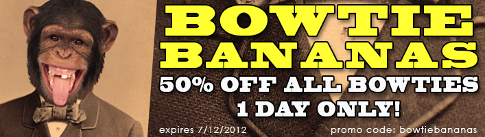 Ties N Cuffs coupons: Bow Ties Bananas Sale - 50% OFF