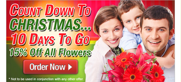 Ready Flowers coupons: 15% off all Christmas flowers