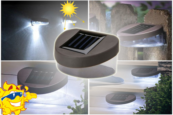 Visit Solar Powered 2-LED Outdoor Fence Light