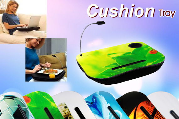 Visit Portable Laptop Cushion Desk with LED Light