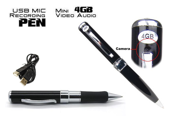 Visit 4GB USB Digital Pocket Video Recorder Pen with Built-in Pin-hole Camera