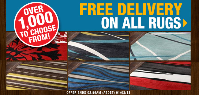 OO.com.au coupons: Free shipping on rugs