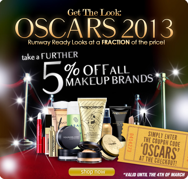 RY coupons: 5% off all makeup brands