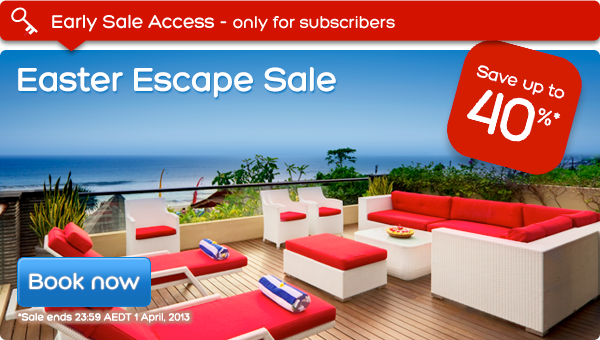 Hotels.com coupons: Easter Escape Sale