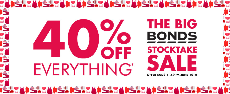 Bonds coupons: 40% off all orders