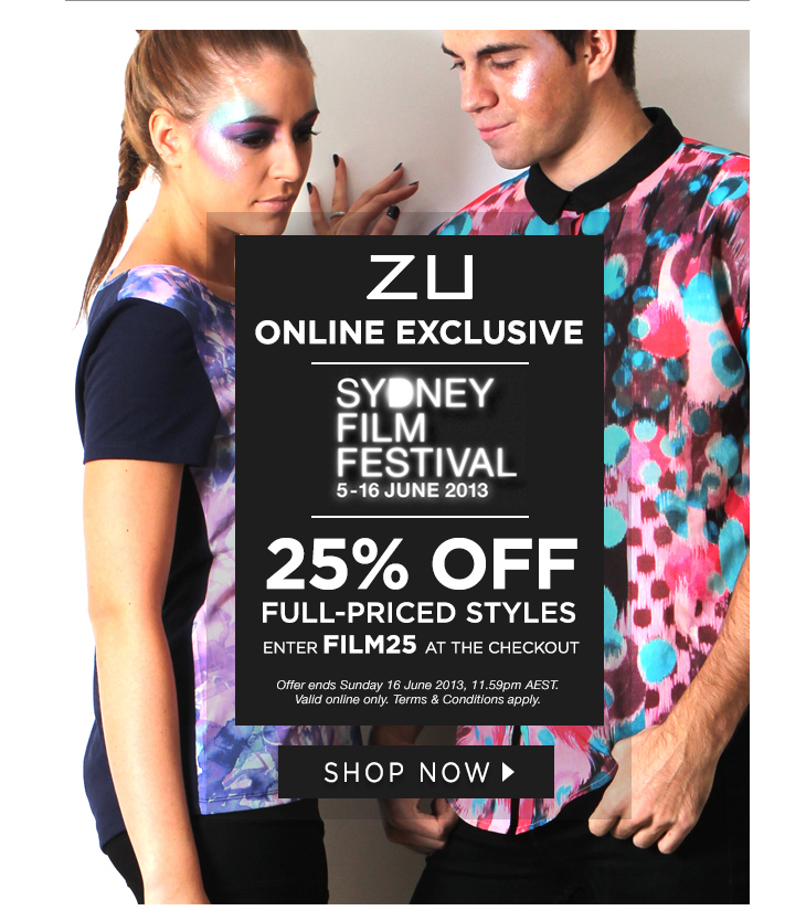 Zu Shoes coupons: Get 25% Off During The Sydney Film Festival 2013