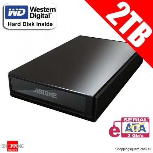 Visit Astone 2TB External Hard Drive eSATA, USB, WD Inside
